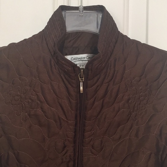 Brown Quilted Vest - Picture 2 of 9